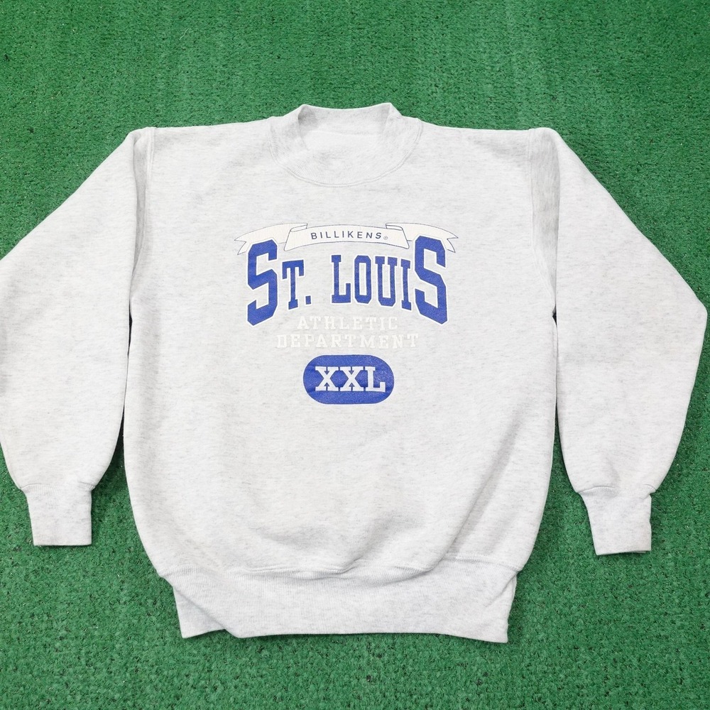 St Louis Billikens Sweatshirt Boys Youth L Gray NCAA Dodger USA Made SLU